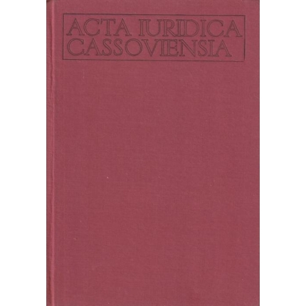 História a realita spoločnej štátnosti našich národov (Acta iuridica Cassoviensia 5)
