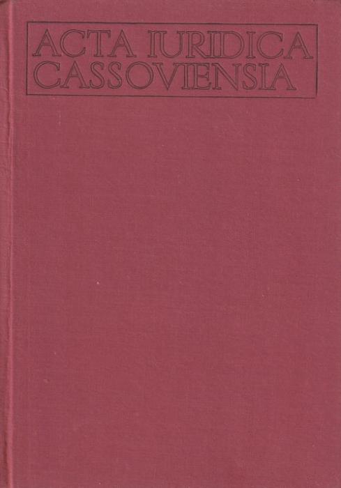 23003 História a realita spoločnej štátnosti našich národov (Acta iuridica Cassoviensia 5) – Obrázok 1