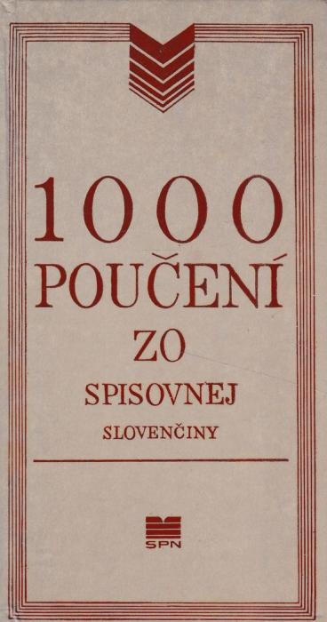 43926 1000 poučení zo spisovnej slovenčiny – Obrázok 1