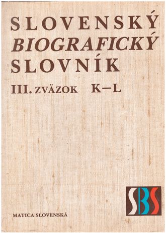 46410 Slovenský biografický slovník III. zväzok, K-L – Obrázok 1