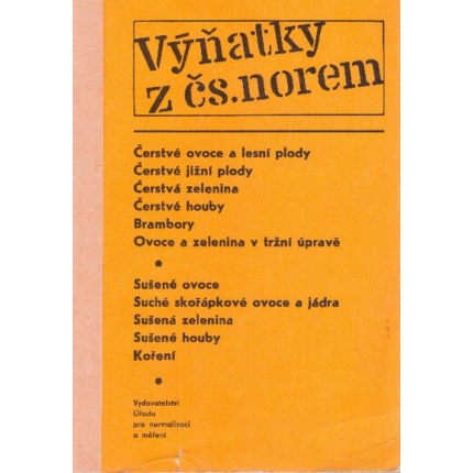 Výňatky z čs. norem