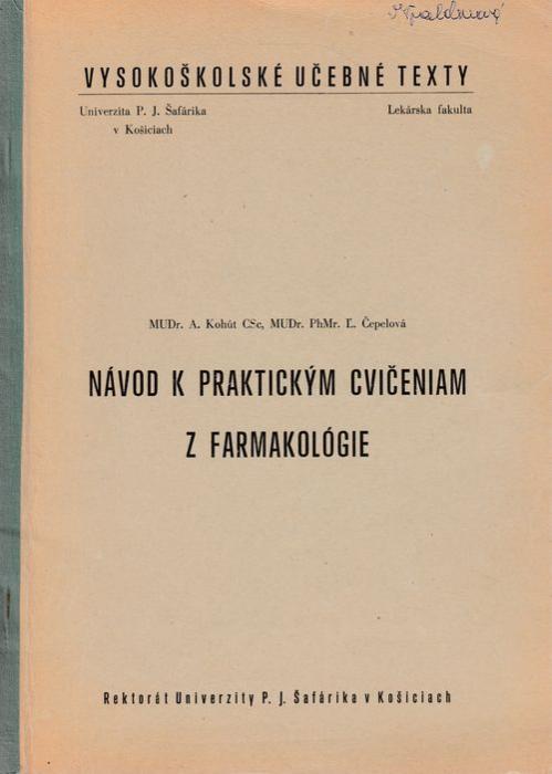 79127 Návod k praktickýcm cvičeniam z farmakológie – Obrázok 1