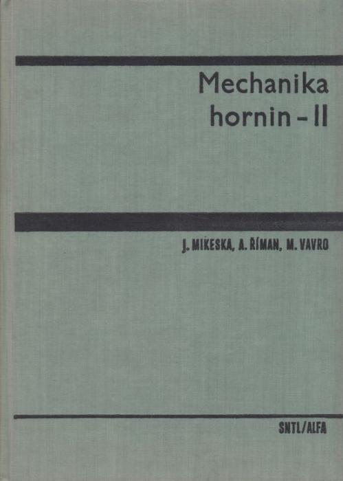 86884 Mechanika hornin - II (Mechanika horského masívu a jeho změny vlivem hornické činnosti) – Obrázok 1