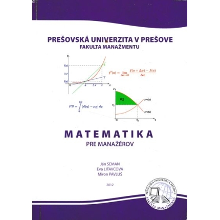 Matematika pre manažérov seman litavcova pavlus